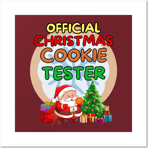 New Funny Christmas Holiday Season Santa cookie tester Wall Art by Shean Fritts 